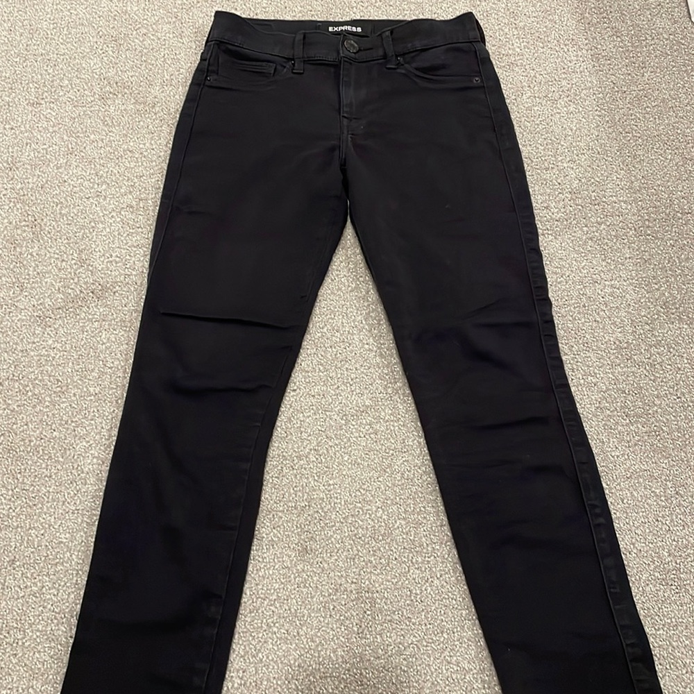 Express black mid-rise jegging size 00 short